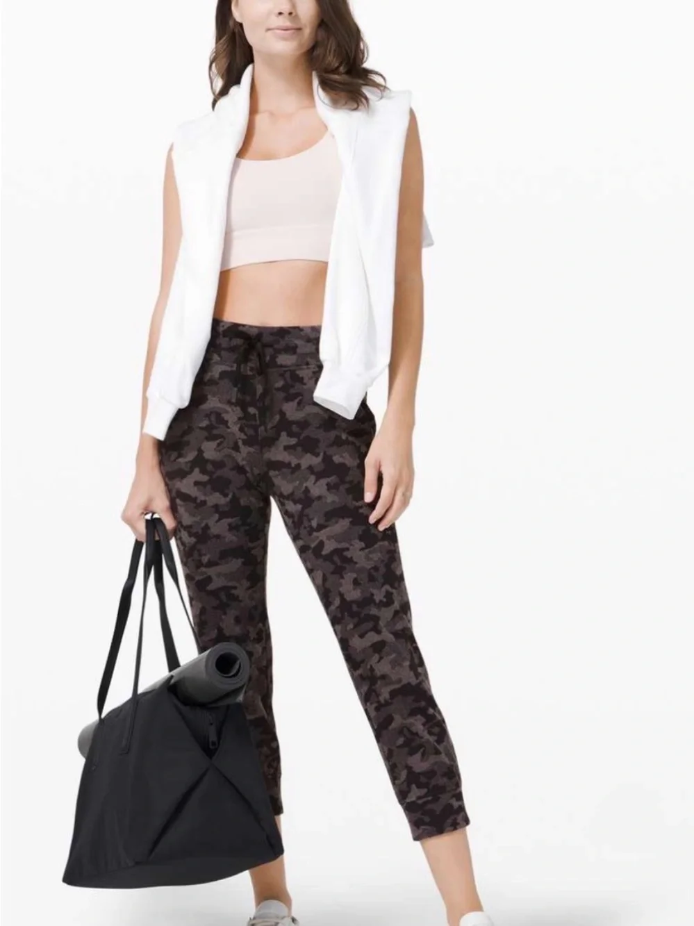 Lululemon Ready to Rulu Jogger Crop 10 Heritage Camo Jacquard Black Lunar Rock